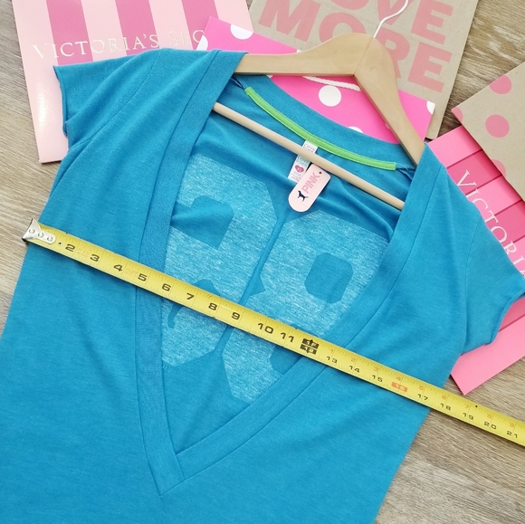 Victoria's Secret PINK Vintage Swim Cover-up V Neck Sexy Plunge Iconic Logo NWT - Picture 9 of 15